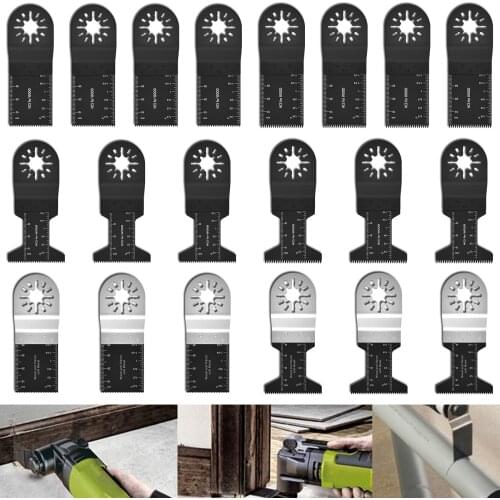 20pcs Multi-Function Bi-metal Precision Saw Blades Oscillating MultiTool Saw Blades for Renovator Power Wood Cutting Tool Bits