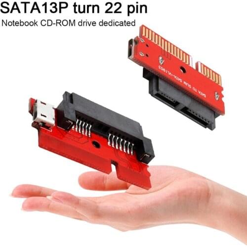 HDD SATA Adapter 7+6 13pin Female To Serial ATA 7+15 22pin Male Adapter For Desktop Laptop 2.5 inch CD ROM Hard Disk Drive