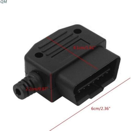 Car Auto OBD2 16 Pin Male Connector Plug Universal Car Diagnostic Tool Adapter 13MF
