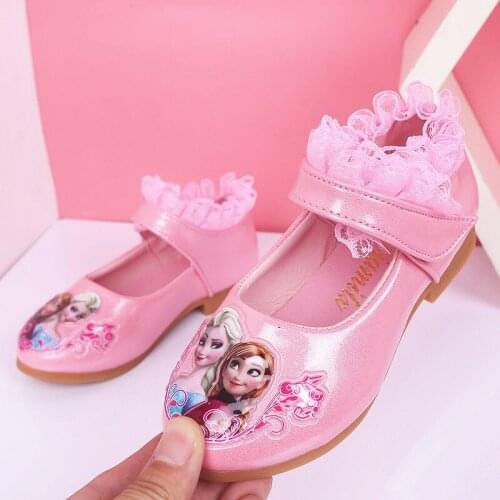 Childrens Shoes Children Girls Fashion Princess Spring Cute Elsa Sandals Sofia Temperament Baby Flower Lace Squared Anna Shoes