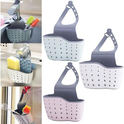 Kitchen sink double-layer drain bag storage rack sponge sink storage supplies hanging basket drain rack kitchen accessories