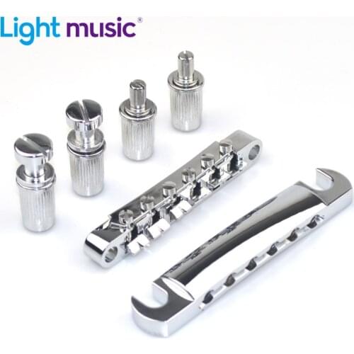 Chrome Guitar Bridge Tune-O-matic Tailpiece Tail For Les Paul LP Style Set New Guitar Accessories