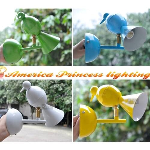 Creative personality Scandinavian modern minimalist bedroom bedside iron single head bird led wall lamp, AC110-240