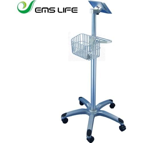 Medical monitor aluminum alloy manual lifter trolly with adjustable platform