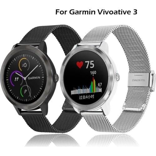 Metal Band Garmin Vivoactive 3 Strap For Garmin Vivoactive3 4/Vivomove HR/Forerunner 645 Smart Bracelet Watch Strap Accessoires