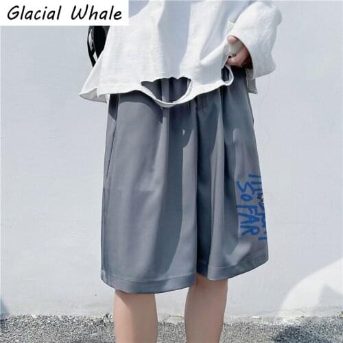 GlacialWhale Mens Shorts Women 2021 Summer New Print Running Short Male Streetwear Harajuku Pants Black Casual Shorts For Mens