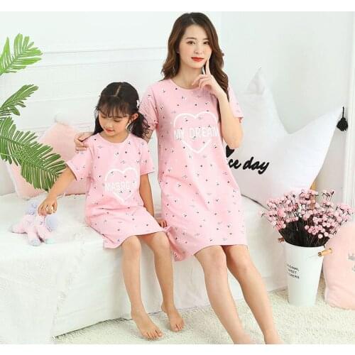 New Summer Family Matching Outfits Casual Cotton Soft Dress Mother Daughter Baby Dresses Woman and Kid Girls Toddlers Outfits