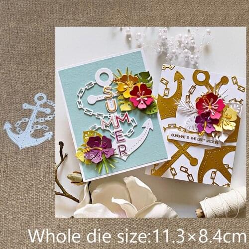 New Design Craft Metal stencil mold Cutting Dies Anchor decoration scrapbook die cuts Album Paper Card Craft Embossing