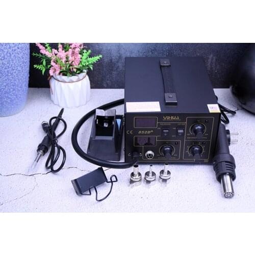 SMD Rework Station Pump Type Hot Air Gun Digital Soldering Iron YIHUA 852D+ 2 in1 SMD Hot Air Rework Solder Station 110V/220V