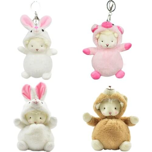 Plush Lamb Toy Cute Sheepling Plushie Animals Stuffed Pendant Keyring Plush Toy Cuddling Stuffed Animal Toys