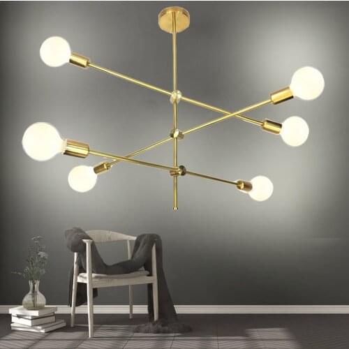 Rotatable Loft Nordic Chandelier for Dining Kitchen Stair Chandeliers In Gold Suspension Luminaire Modern Chandelier Ceiling