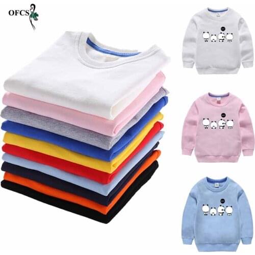 Spring Autumn New Cartoon Pullover Tee Kids Long sleeve T-shirt knit sweater Tops Boys Girls Child Baby Clothes 10 color Size12T