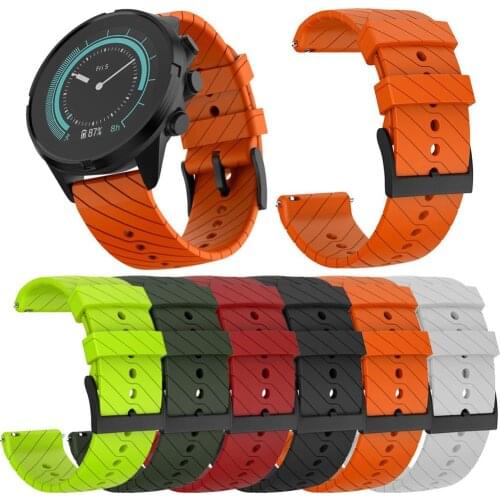 24MM silicon Watch Strap For Suunto9 Spartan Sport HR Watch Band Suunto 9 Baro Quick Release Strap Traverse rubber men Watchband