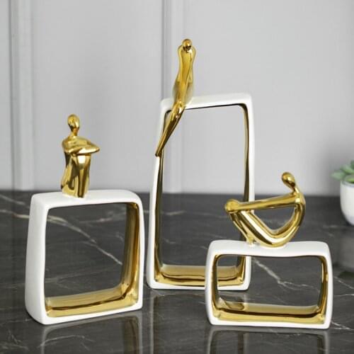 Nordic Art Luxury Portrait Statue Decoration Home Office Wine Cabinet Crafts Placed Home Decoration Accessories High-end Gifts