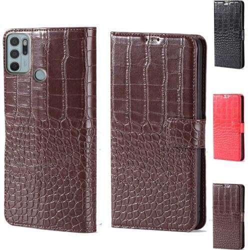 Luxury Crocodile design Flip Leather Wallet Phone Case For Motorola Moto G60s Stand Function Phone cover card slot