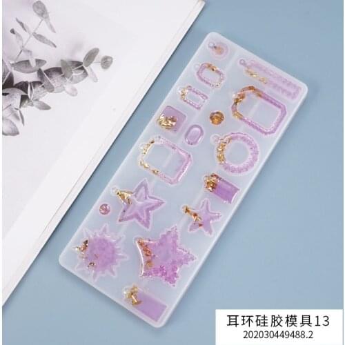 Diy Crystal Dropping Mould Pendant Lace Irregular Earrings Earrings Self-made Jewelry Silicone Mould Molds
