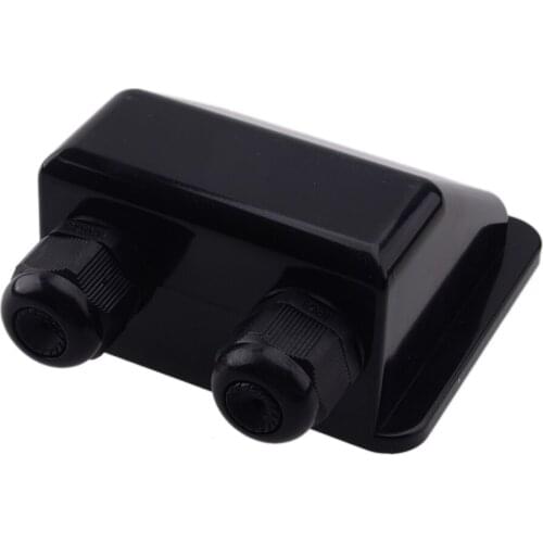 Black UV resistant Roof Top Solar Panel Double Cable Entry Gland Box Case For Motorhome Camper RV Boat