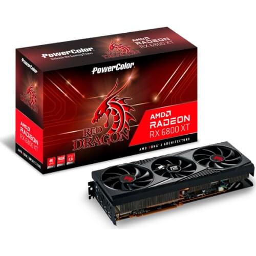 Brand New PowerColor RX 6800XT Red Dragon 16GBD6-3DHROC High End Graphics Card For Desktop Gaming Radeon AMD RX6800 XT