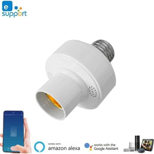 WiFi Smart Light Bulb Lamp Holder E27 for Alexa/Google Home EWeLink APP Remote Voice Control Bluetooth-compatible Smart Home