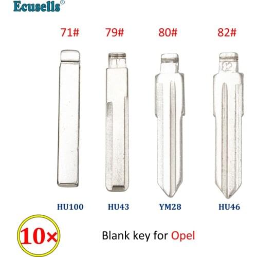 10PCS/lot Universal Flip Remote Key Blade 71# 79# 80# 82# Car Key Blank for Vauxhall Opel HU43 HU46 HU100 YM28 Fly Key