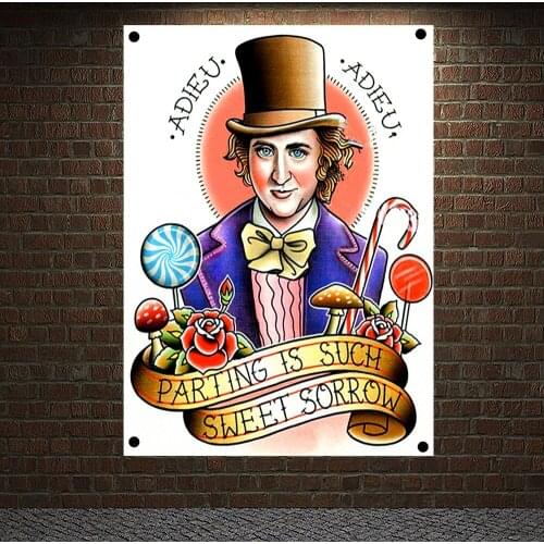 PARTING IS SUCH SWEET SORROW Vintage Tattoo Banners Canvas Painting Retro Wall Art Print Posters Home Decor Mural Hanging Flag