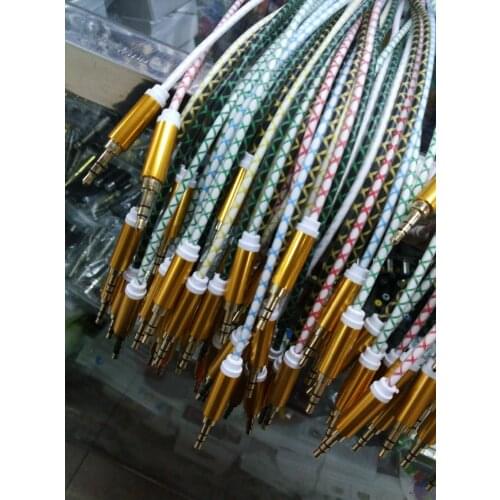 3.5mm male to male Stereo AUX Audio Auxiliary Cable For iphone 5 6 6s for ipad for samsung htc mp3 Free shipping 500pcs/lot