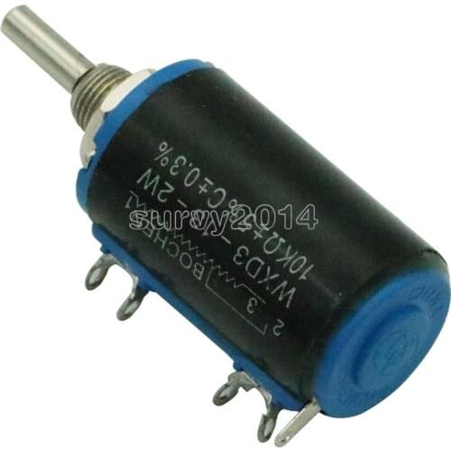WXD3-13 2W WXD3-13-2W Rotary Side Rotary Multi-Turn Wirewound Linear Potentiometers 10K ohm Diy Kit Electronic
