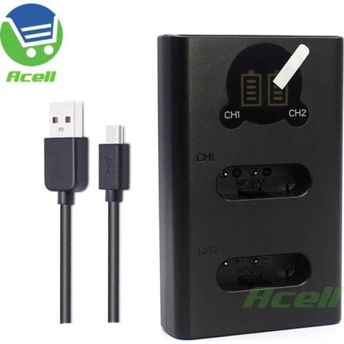 NP-BX1 LCD Dual Battery Charger for SONY ZV-1 RX100VII RX100IV RX100III RX1RII HDR-AS300 AS200 PJ410 FDR-X3000 DSC-WX800 Camera