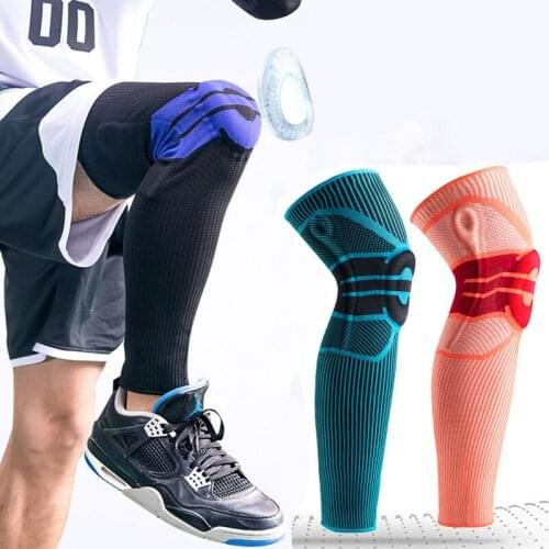 1PC Running Sports Knee Protector Pads Non Slip Volleyball Gym Leg Support Leggings Long KneePads Safe Knee Braces For Arthritis