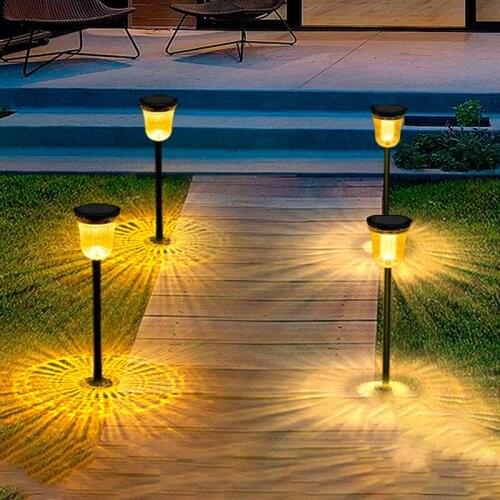 1pcs LED Solar Garden Lights Outdoor Waterproof Solar Powered Lamp Landscape Lighting For Pathway Patio Yard Lawn Decoration