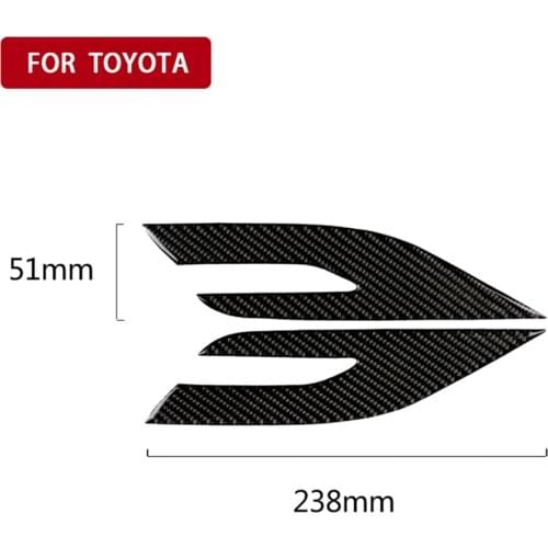 2pcs Carbon Fiber Car Headlight Cover Decoration Sticker Car Styling Accessories for Toyota Camry 2018-2019