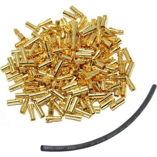 10pcs 20PCS 3.5mm Gold Bullet Banana Connector Plug For RC Car Airplane Model ESC Battery Motor