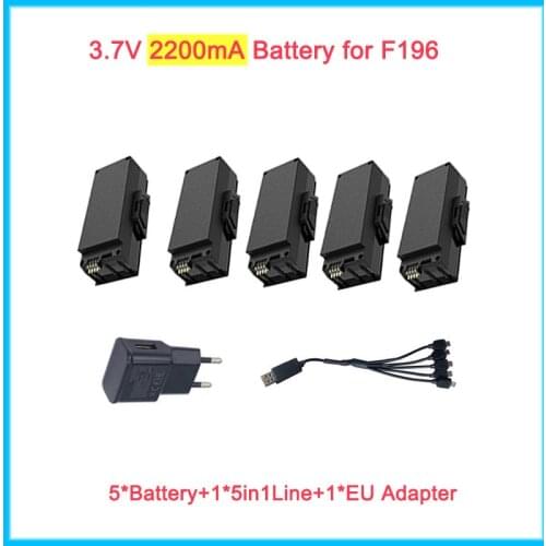 3.7V 2200mA Lipo Battery Spare Parts for F196 RC Foldable Drone with 20mins long flying time Optical Flow Camera hd dron