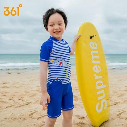 361 Childrens One Piece Swimwear For Boys Baby Swimsuit For Kids Shark Printed Comfortable Quick Drying Cartoon Bathing Suit