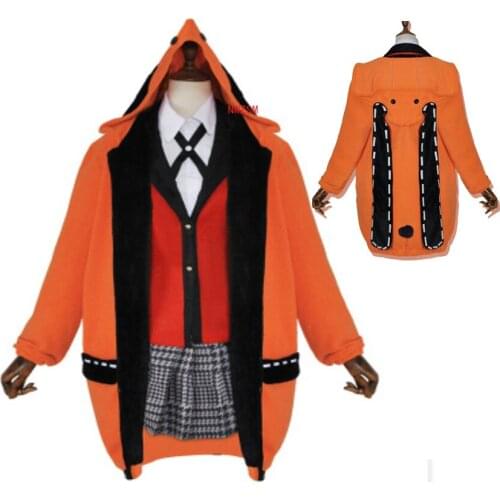Anime Kakegurui Cosplay Figure Yomotsuki Runa Cosplay Costume JK School Girls Uniform Hoodie Halloween Dress For Women