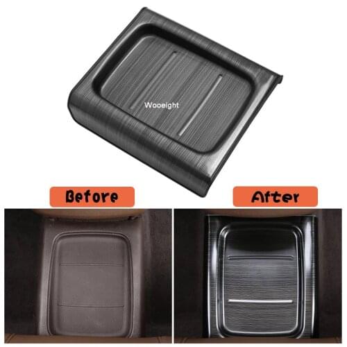 Car Stainless Steel Rear Seat Middle Bridge Pedal Partition Storage Box Protective Cover Trim Decorative Fit For Benz E Class