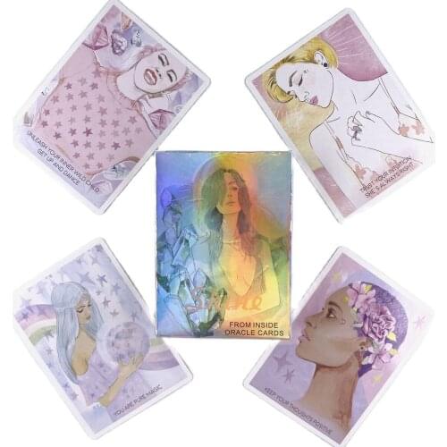 Shine Oracle Cards Leisure Party Table Game High Quality Fortune-telling Prophecy Tarot Deck With Guide Book