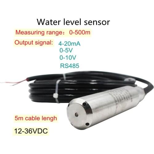 4-20mA RS485 Liquid Level Transmitter 4-20mA Stainless Steel Submersible Water Level Sensor Probe For River Pool