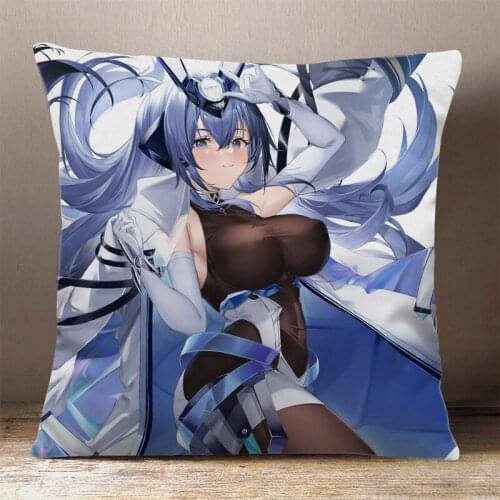 Anime Azur Lane New Jersey Cartoon Square Throw Pillow Cosplay Game Siesta Short Plush Sofa Cushion Xmas Gifts 45*45cm
