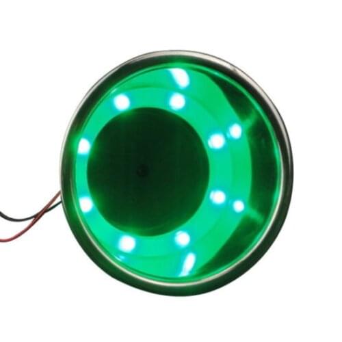 Marine 12V LED Stainless Steel Cup Drink Holder Boat RV Camper Green