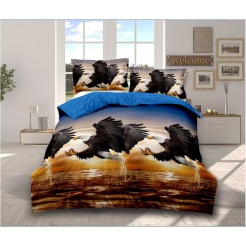 3D eagle horse Cat Print Bedding Decoration Set 2/3pcs Twin/Double/Full/Queen/King Size Bedclothes Duvet Cover Set
