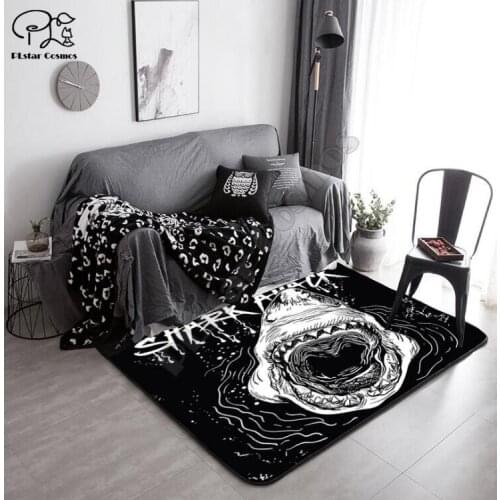 Fish carpet Square Anti-Skid Area Floor Mat 3D Rug Non-slip Mat Dining Room Living Room Soft Bedroom Carpet