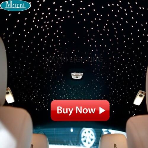 Maykit Car Styling Interior Decoration Fiber Optic Lighting 12v 6w RGB Led Multi Colorful Led Light Source Engine Remote Control