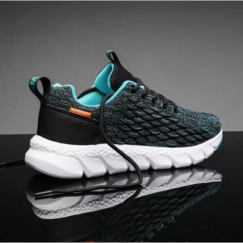 Breathable Light-up Mens Running Shoes Summer Mens Sneakers Sport Man Brand Sports Shoes for Men Blue Black Krasaovki GMB-1159