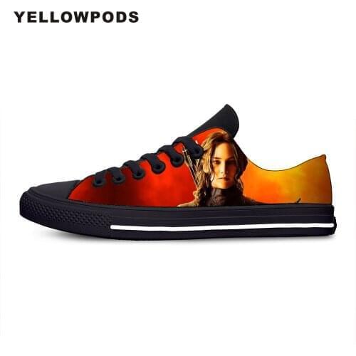 Mens Casual Shoes Fashion Hot Cool Handiness Fantasy MovieThe Hunger Games Customized Print Picture Canvas Light Couples Shoes