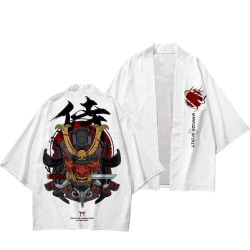 Summer New Mens Tide Brand Martial Arts Ronin Series Mens Collar Seven-point Sleeve Loose Cardigan Thin Road Robe