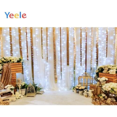 Easter Festival Party White Curtain Flowers Light Baby Newborn Kid Photophone Custom Photographic Backgrounds For Photo Studio