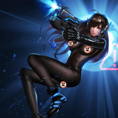 Printed silk or canvas OW sexy lady Dva MEI Mercy art poster 16x24 24x36 inch custom living room bedroom home art wall picture