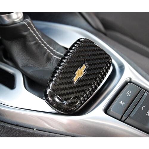 QHCP 2 Colors Carbon Fiber Key Case Bag Decorative Shell Protective Cover Trim For Chevrolet Camaro 2016-2017 FREE SHIPPING