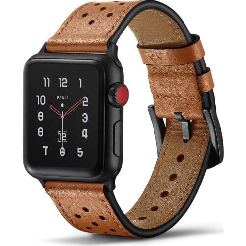 Leather strap For Apple Watch band 44mm 40mm iWatch band 42mm 38mm First layer cow leather bracelet apple watch serie 3 4 5 se 6